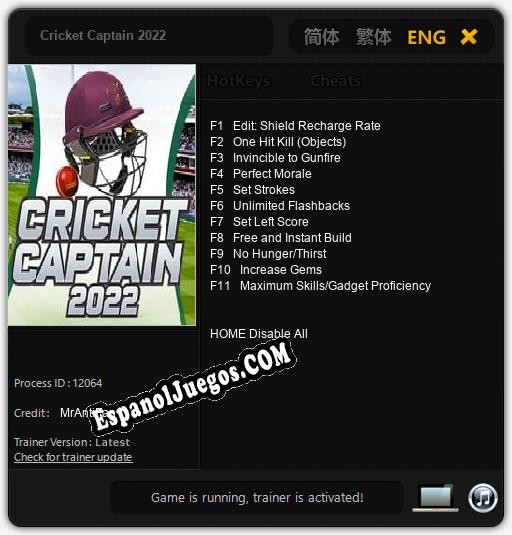 Cricket Captain 2022: Treinador (V1.0.37)